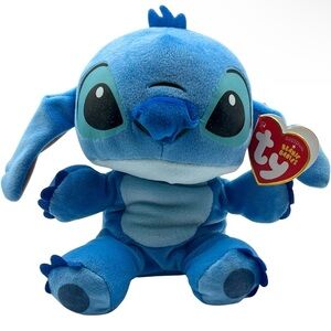 Ty Blue Stitch Plush with Signature Heart Tag